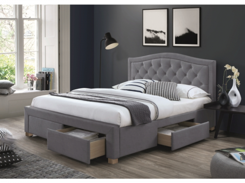 Кровать Electra 160 Velvet серый