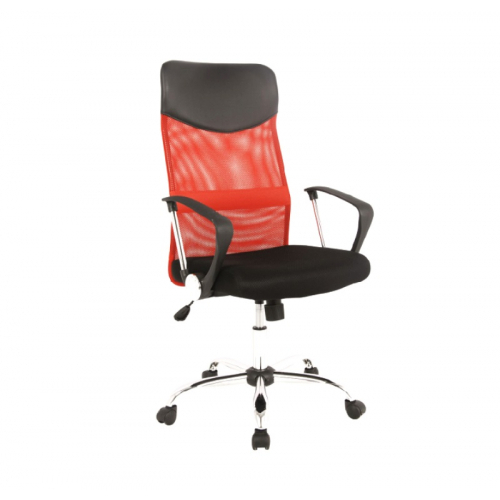 Кресло офисное Q-025 Signal красный/черный