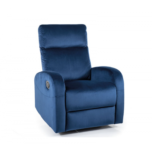 Крісло розкладне Olimp Velvet Signal синій Bluvel 86