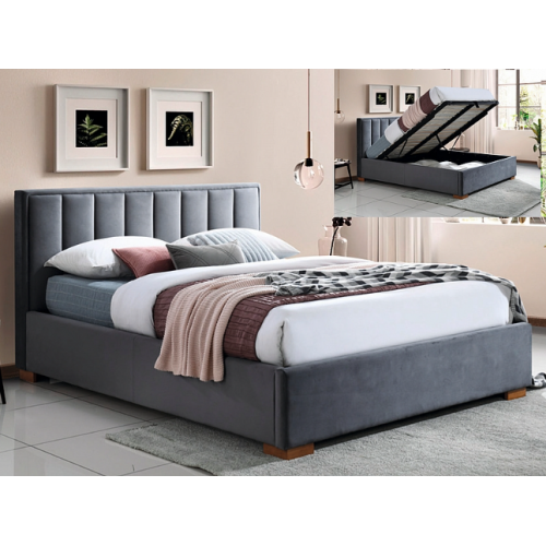 Кровать Marani 160 Velvet Signal серый