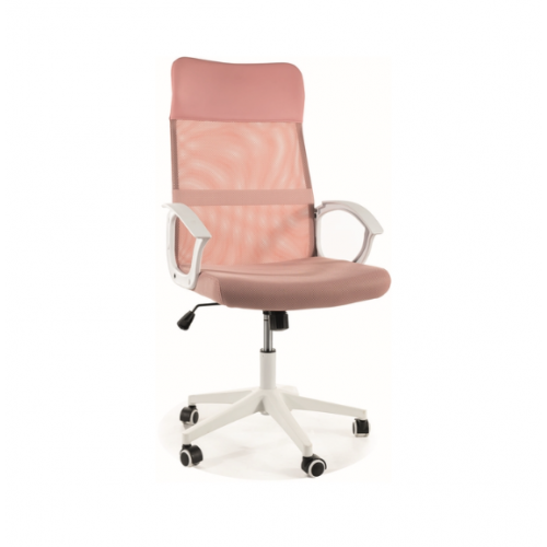Кресло поворотное Q-026 Signal розовый/белый