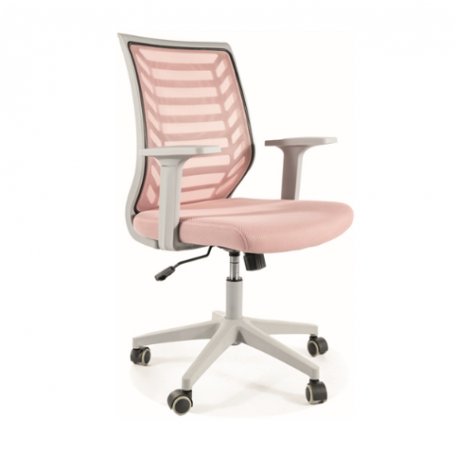 Кресло поворотное Q-320 Signal серый/розовый