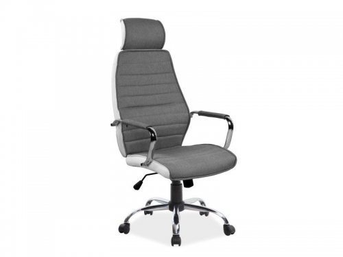 Кресло офисное Q-035 Signal серый/белый