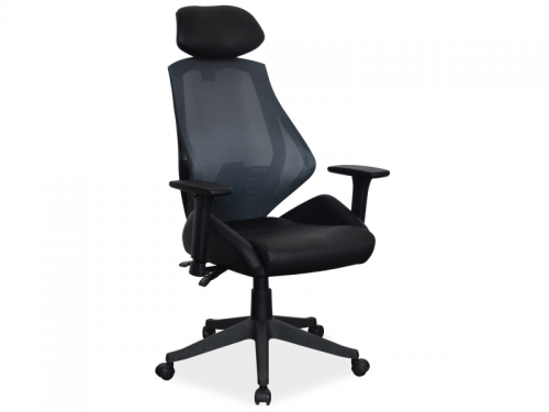 Кресло компьютерное Q-406  Signal серый/черный