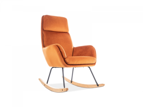 Кресло-качалка Hoover Velvet Signal оранжевый