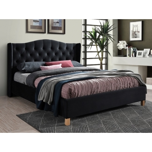 Ліжко Aspen Velvet 160 чорний