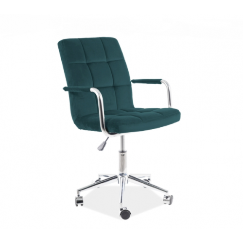 Кресло поворотное Q-022 Velvet Signal зеленый (BLUVEL 78)